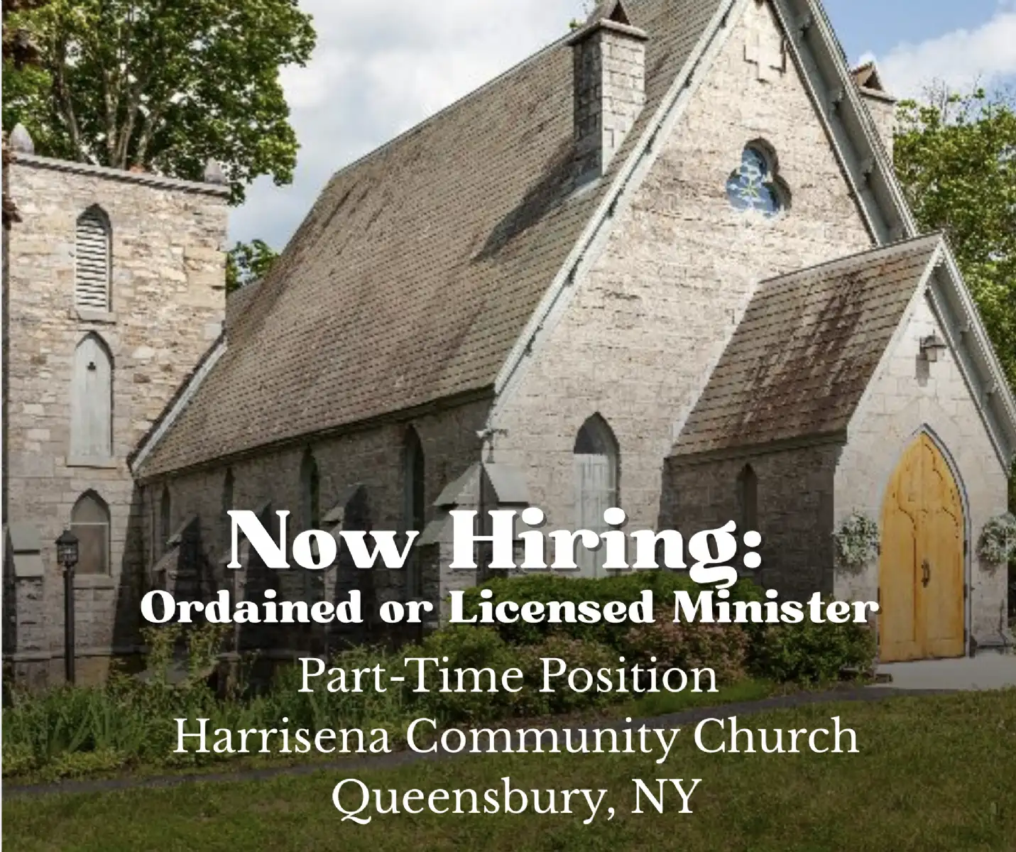 Now Hiring: Part-Time Minister